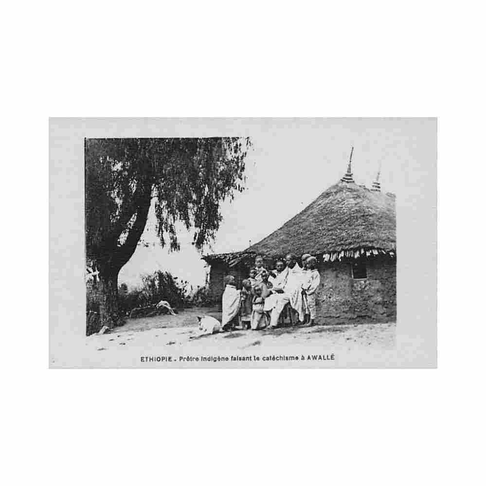 ethiopia native priest doing catechism in awale les voix franciscaines Vintage A4 Photo Print