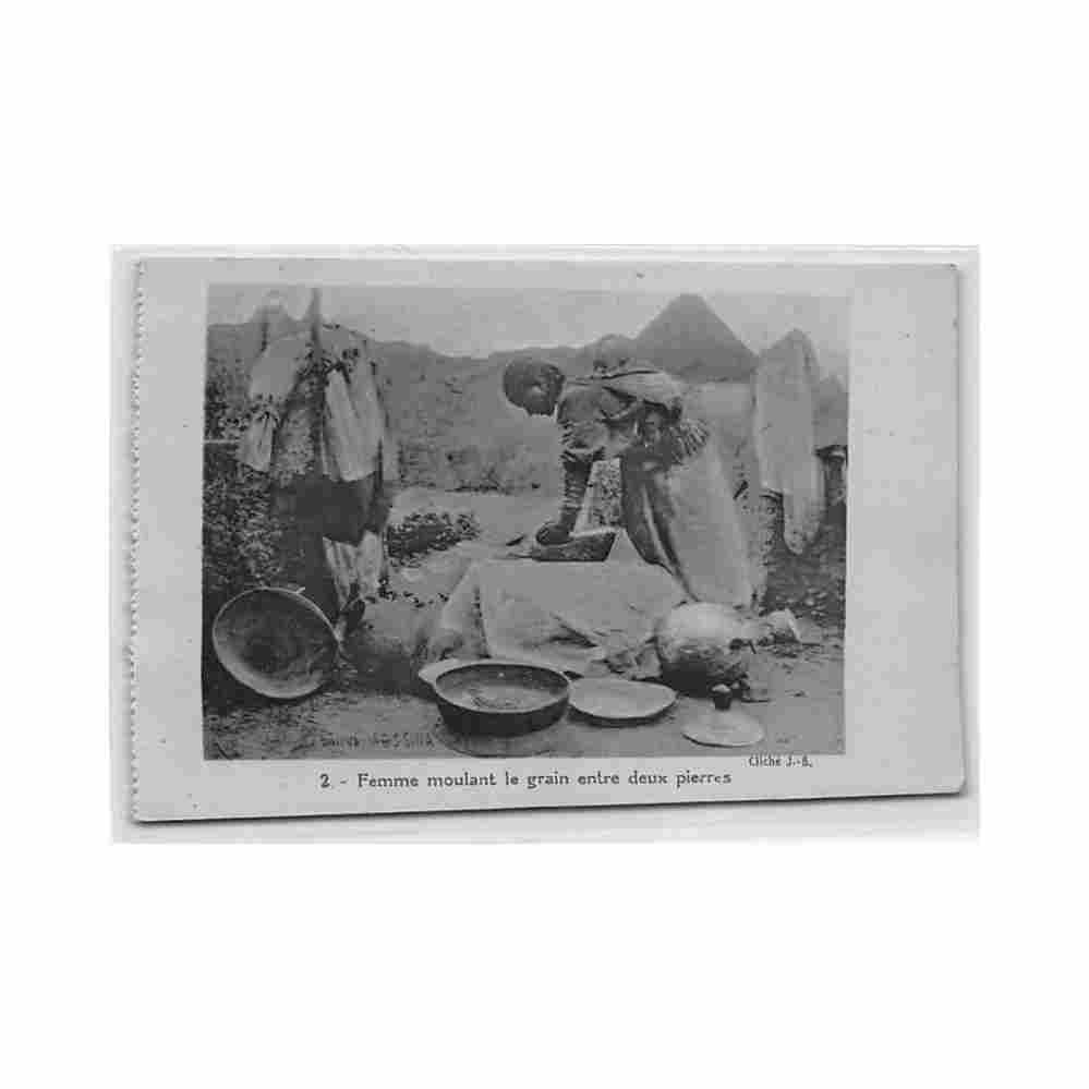 ethiopia women grinding grain between two stones ed j b 2 Vintage A4 Photo Print
