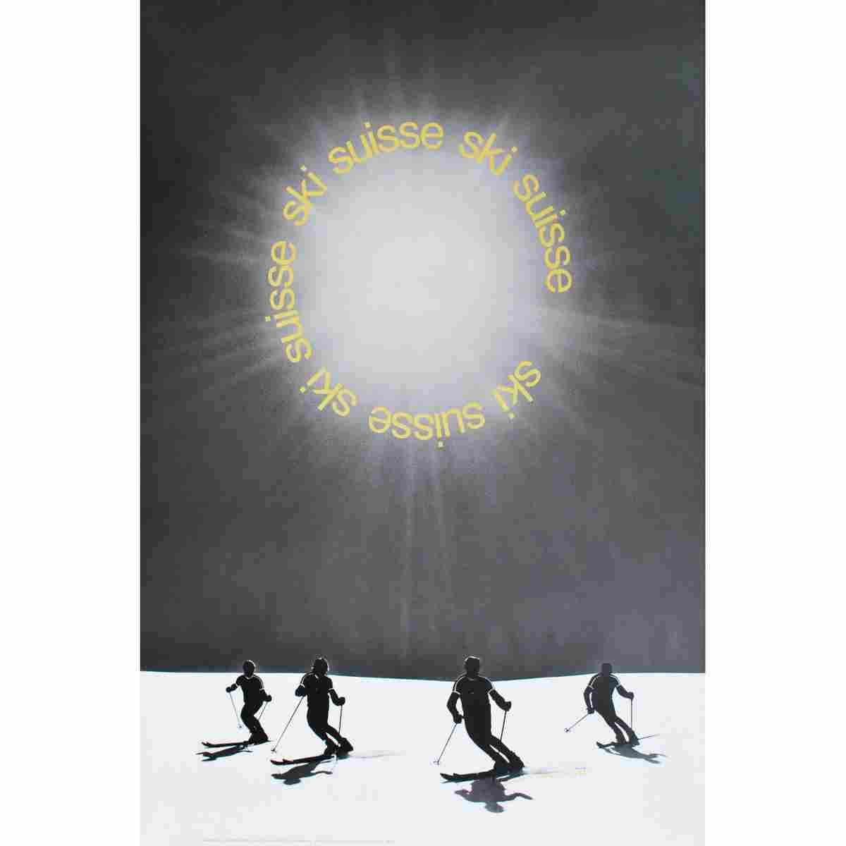 eugen bachmann ski suisse vers 1970 2 Advert A4 Photo Print
