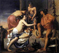 ever nymphs offering young bacchus wine Art A4 Photo Print