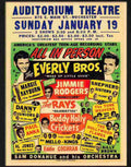 everly brothers rock n roll concert poster 1950s Advert A4 Photo Print