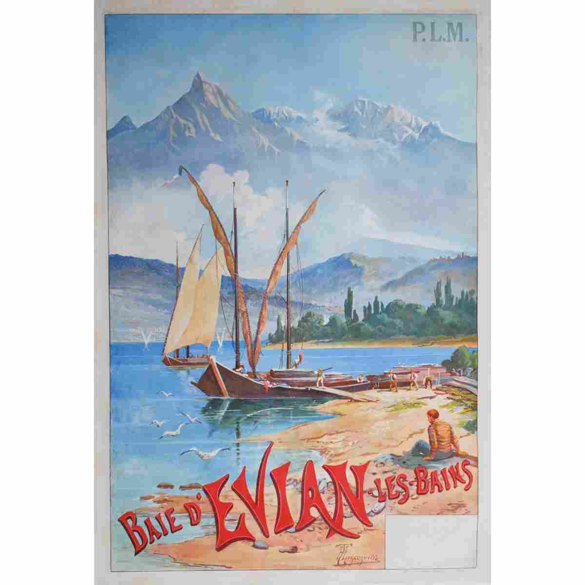 evian les bains tanconville 1895 2 Advert A4 Photo Print