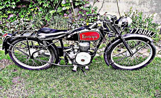 excelsior 125 motorbike A4 Photo Print