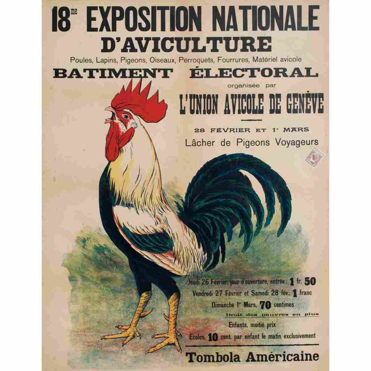 exposition d aviculture geneve 1925 3 Advert A4 Photo Print