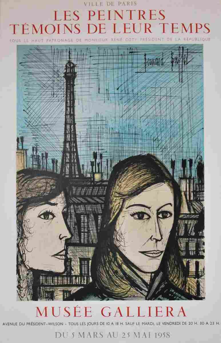 exposition paris bernard buffet 1958 4 Advert A4 Photo Print