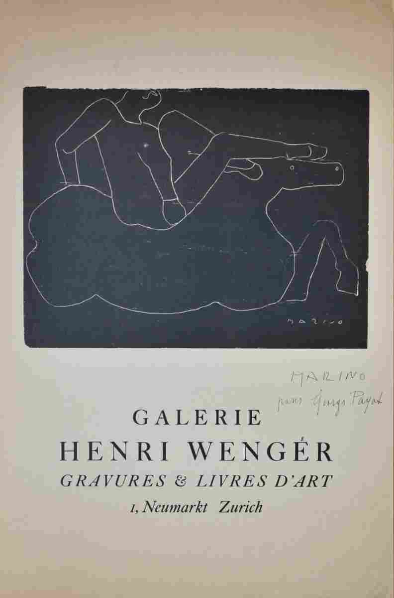 exposition zurich marino marini 1955 dedicace 14 Advert A4 Photo Print