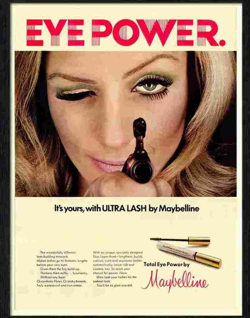 eye power maybelline 1960s Advert A4 Photo Print