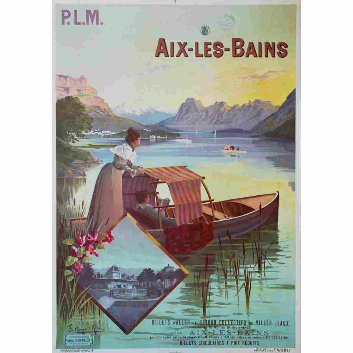 f hugo d alesi aix les bains 1889 7 Advert A4 Photo Print