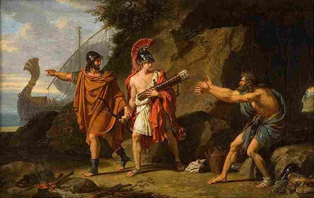 fabre ulysses and neoptolemus taking hercules arrows from philoctetes Art A4 Photo Print