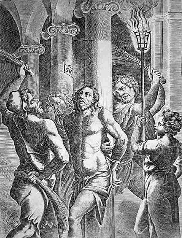 facchetti flagellation of christ attributed Art A4 Photo Print