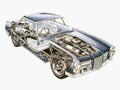 facel vega facel ii 1962 cutaway A4 Photo Print