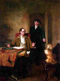 faed Sir Joshua Reynolds Visiting Goldsmith in His Study Art A4 Photo Print