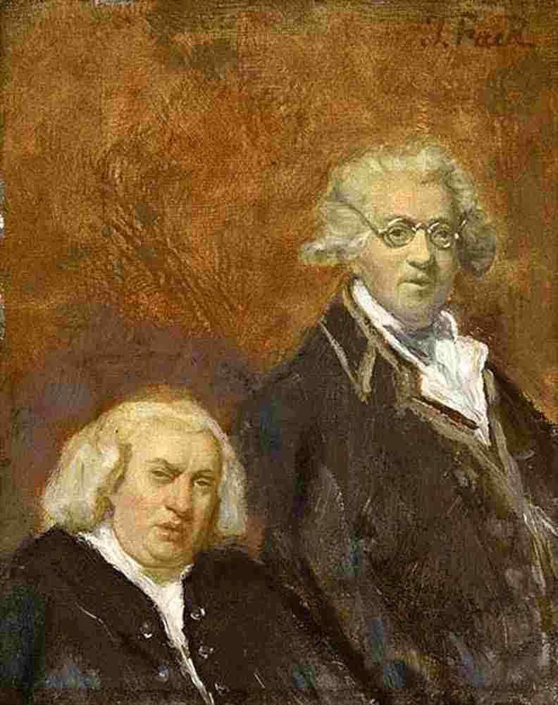faed Sir Joshua Reynolds and Dr Samuel Johnson Art A4 Photo Print