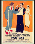 fag day bert thomas 1917 war poster Advert A4 Photo Print
