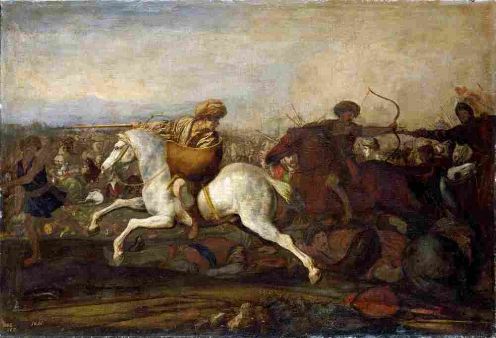 falcone combat between turks and christians Art A4 Photo Print