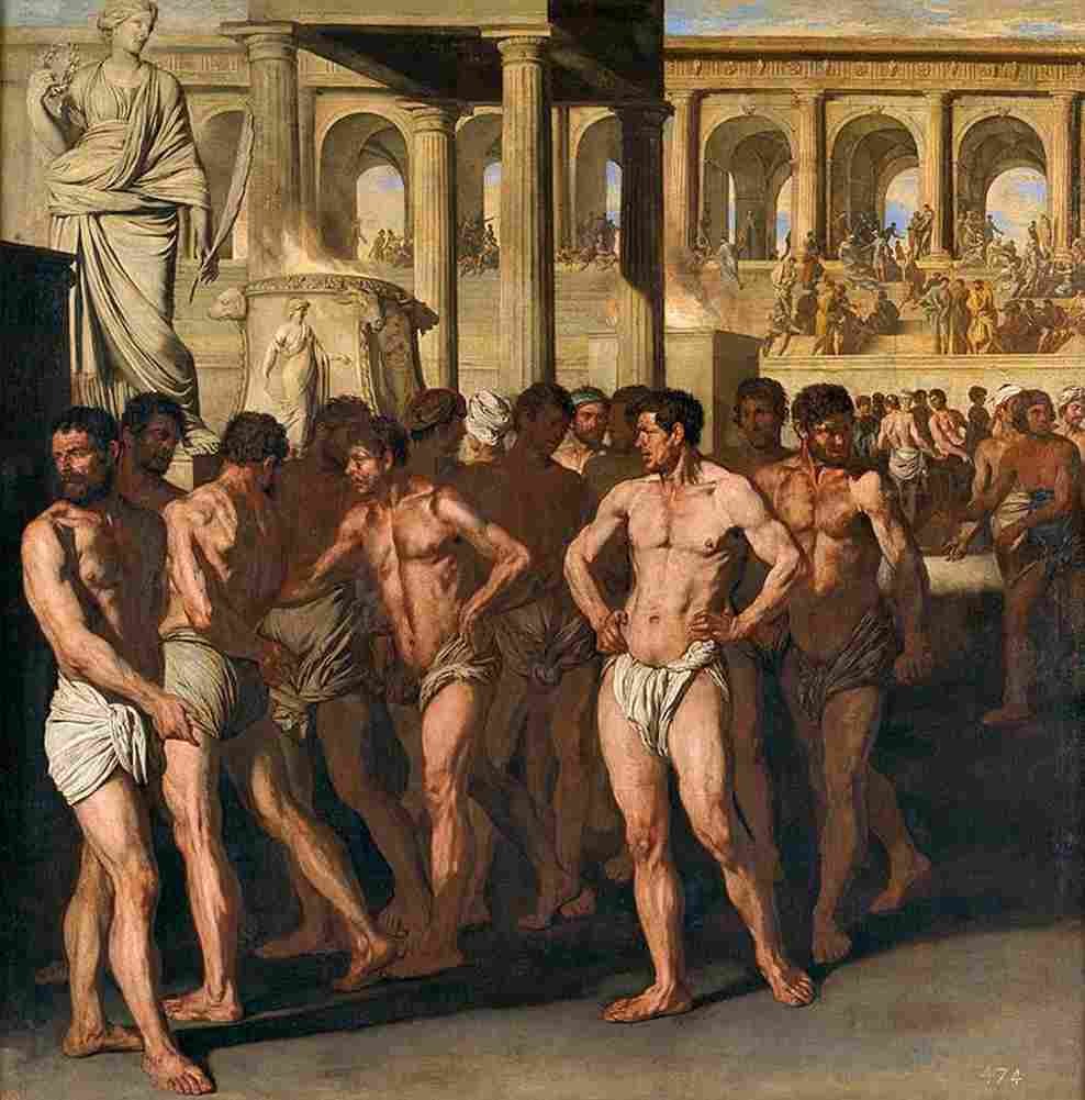 falcone roman athletes Art A4 Photo Print