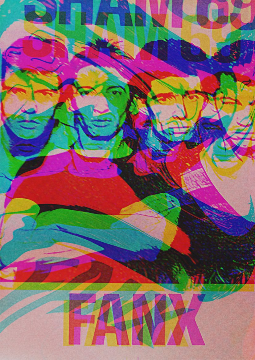fanx glitch Punk Flyer A4 Photo Print
