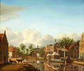 fargue paulus pull barges at the port mare in leiden Art A4 Photo Print