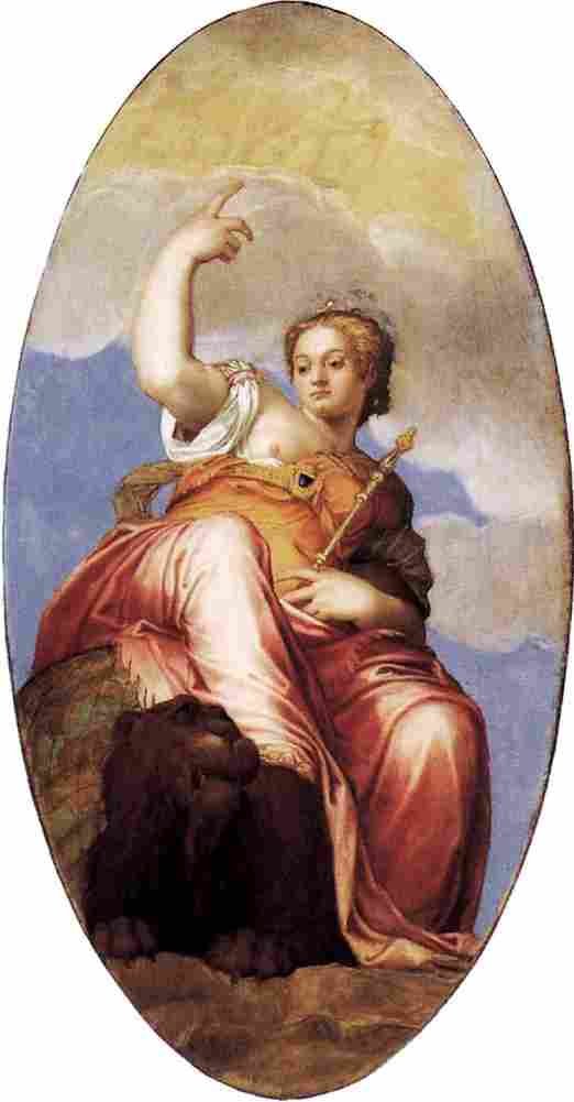 farinati giovanni venice seated upon the globe and upon a lion Art A4 Photo Print