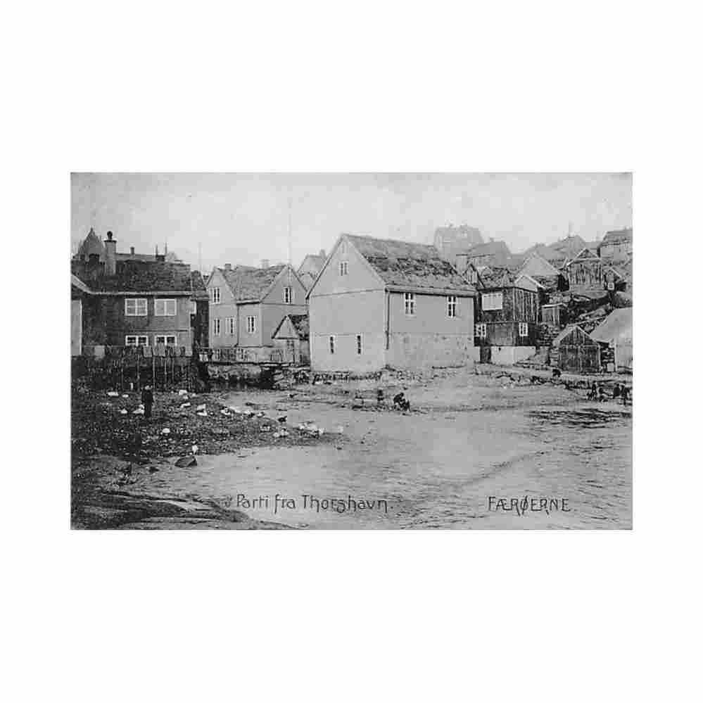 faroe torshavn a view stenders forlag Vintage A4 Photo Print