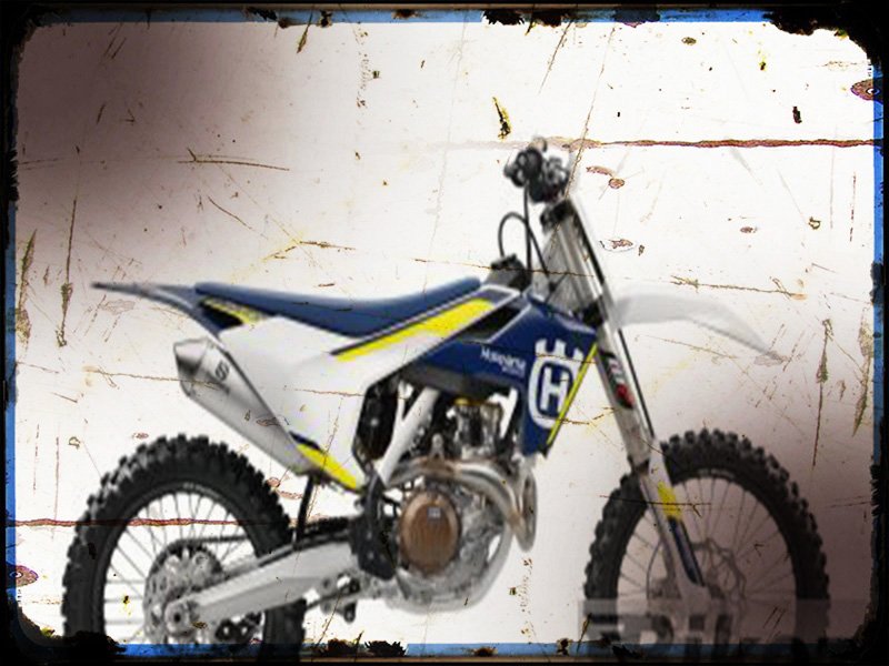 fc 450 A4 Photo Print Motorbike Vintage Aged