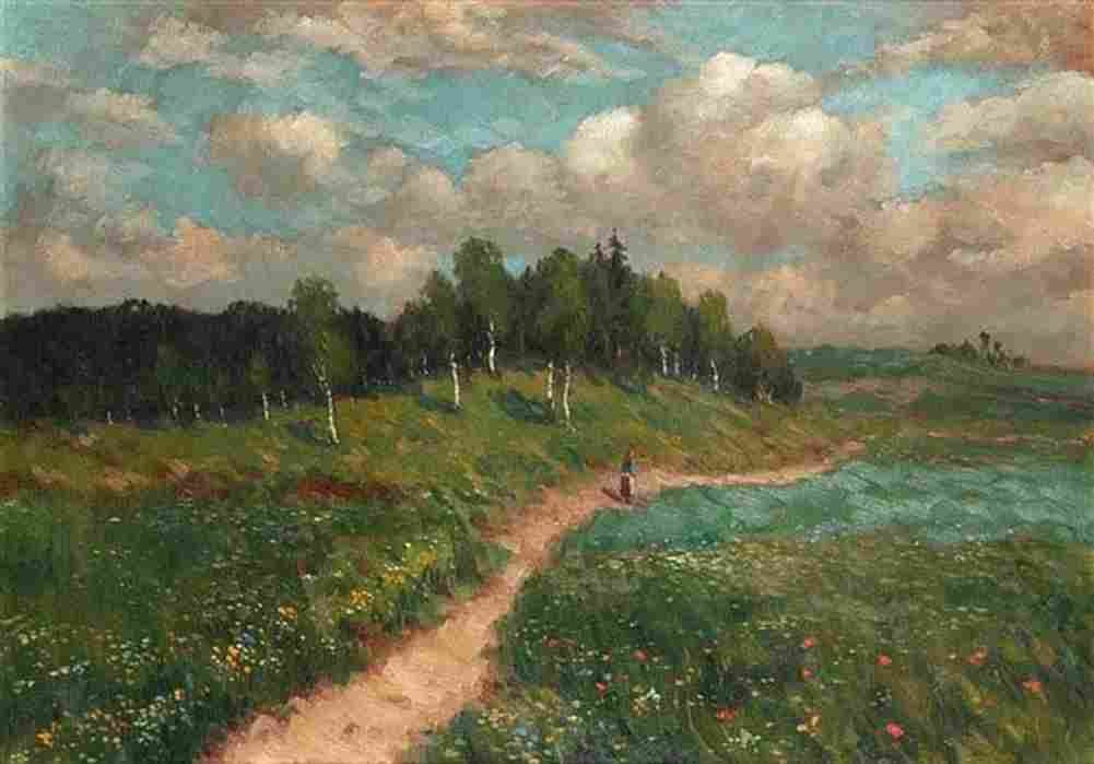 feik Summer Landscape Art A4 Photo Print