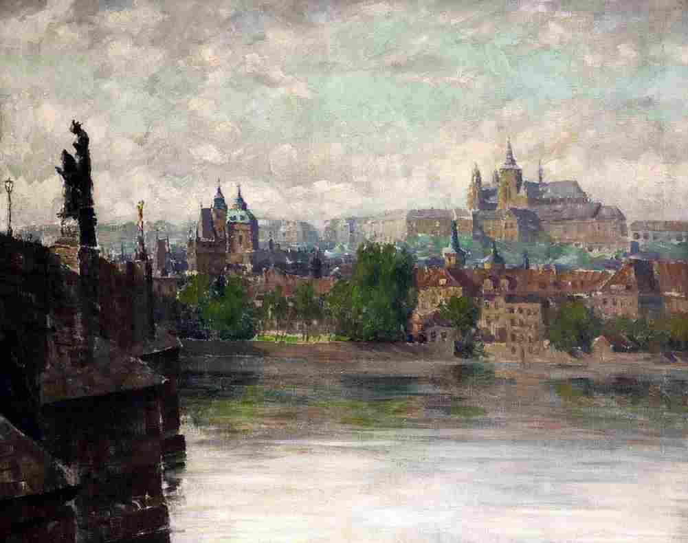 feik View of the Prague Castle Art A4 Photo Print