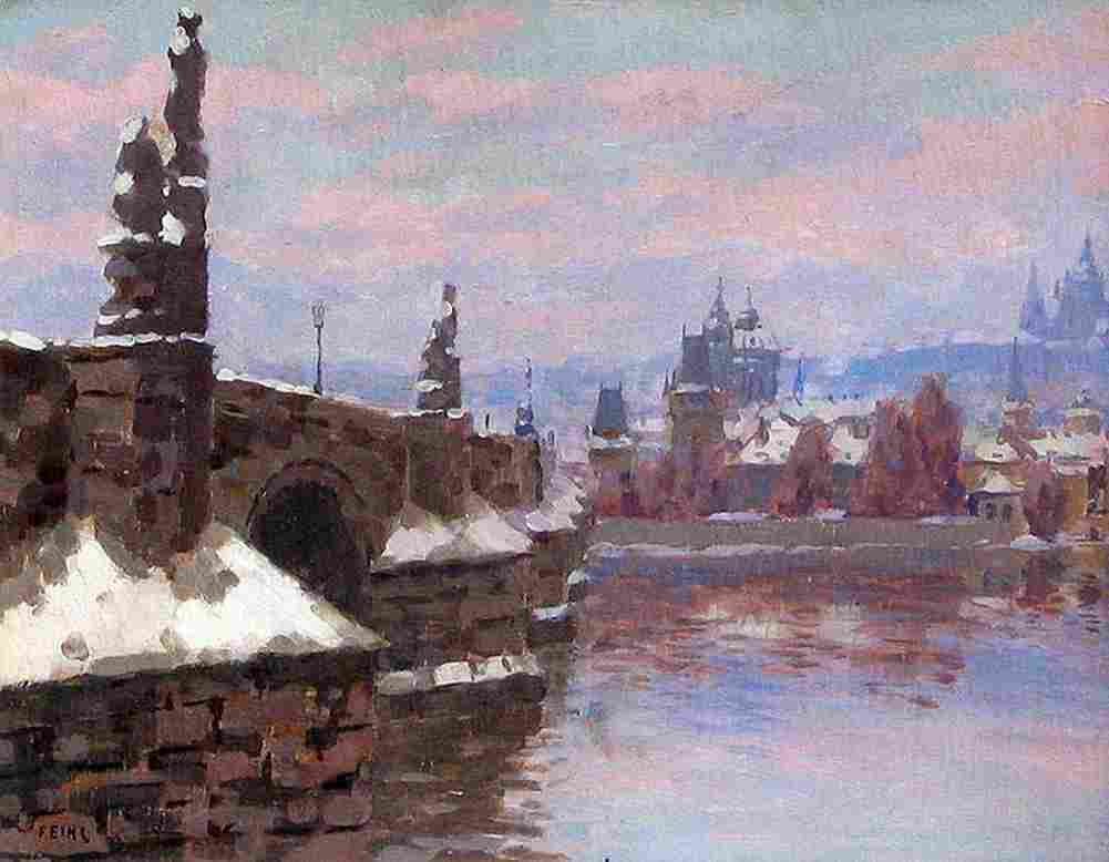 feik Winter View of the Bridge Art A4 Photo Print