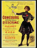 fencing competition pal sports poster 1900 Advert A4 Photo Print