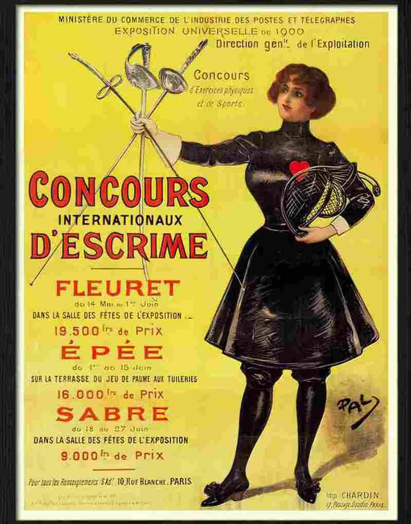 fencing competition pal sports poster 1900 Advert A4 Photo Print