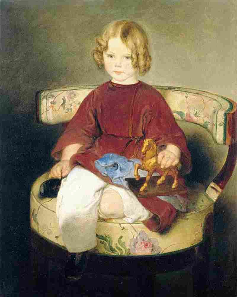 fendi Child in an Armchair Art A4 Photo Print