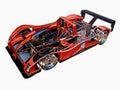ferrari f333 1993 cutaway A4 Photo Print