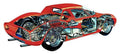ferrari250lm cutaway A4 Photo Print
