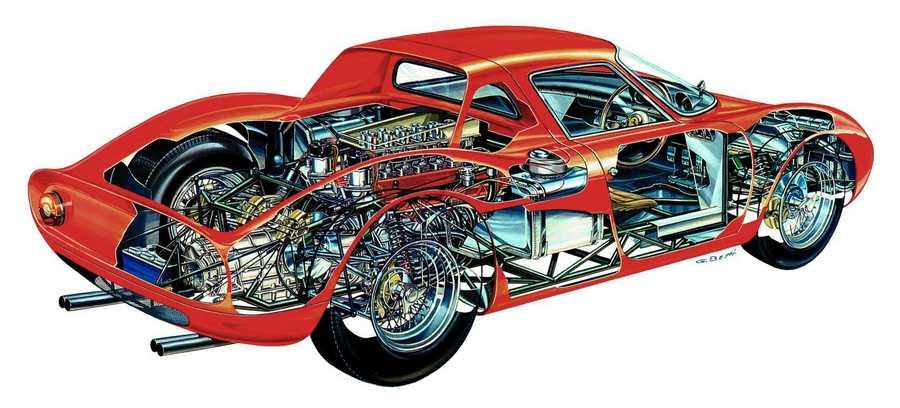 ferrari250lm cutaway A4 Photo Print