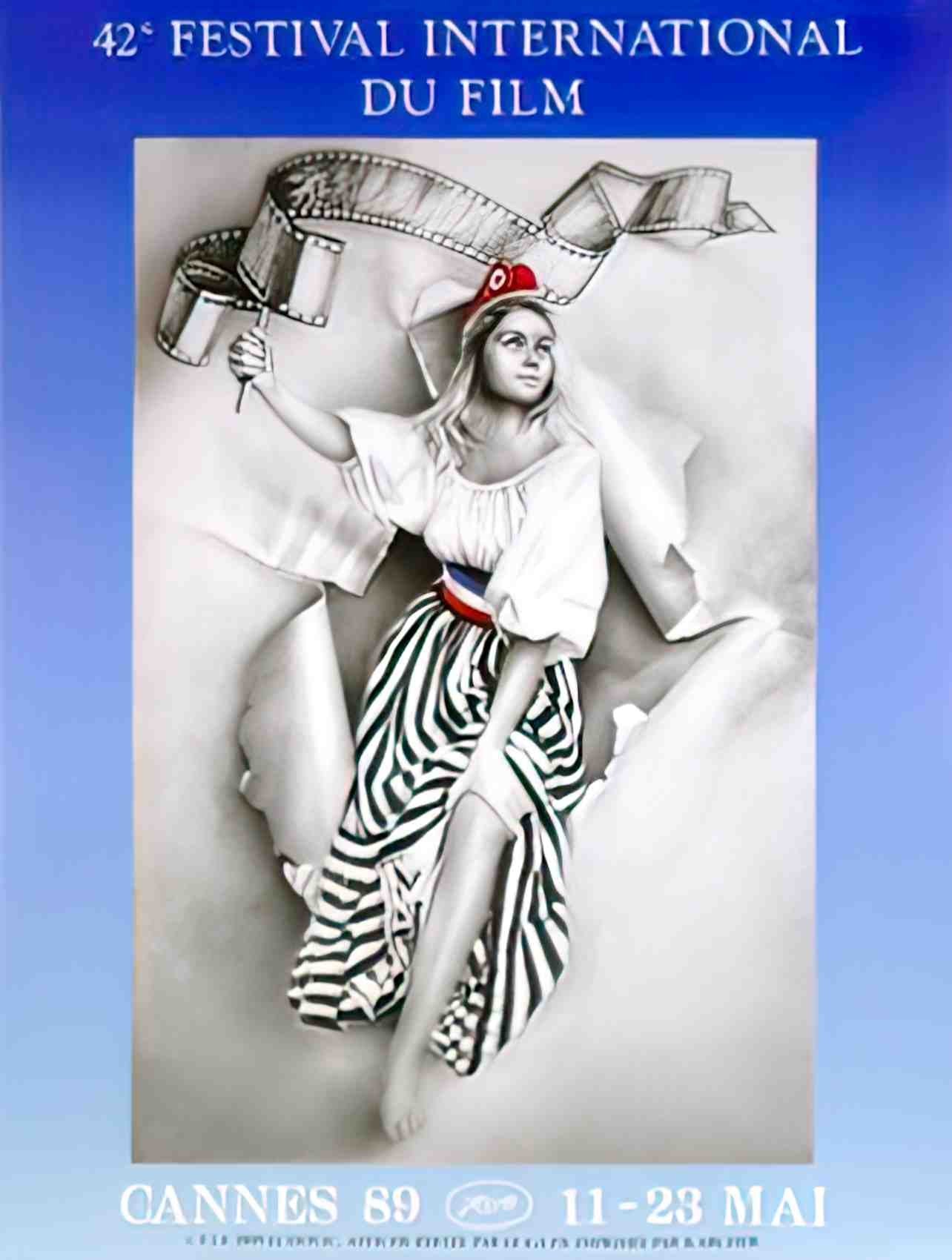 festival cannes 1989 Advert A4 Photo Print