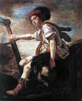 fet David With head of Goliath Art A4 Photo Print