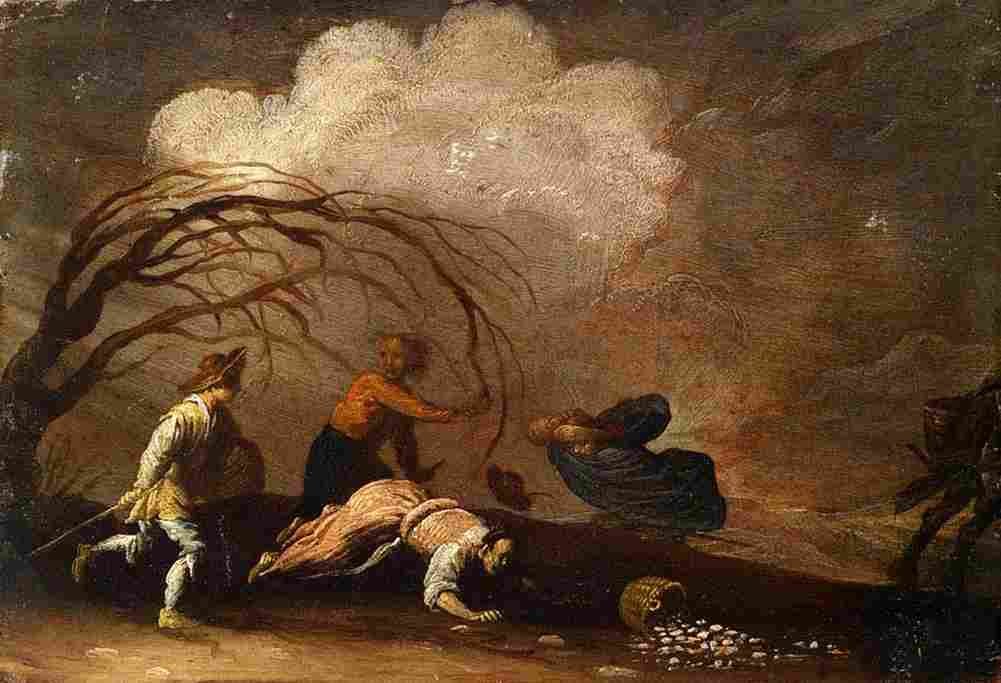 fet People in a Thunderstorm Art A4 Photo Print