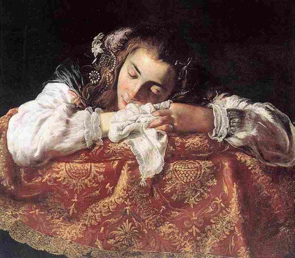 fet Sleeping Girl Art A4 Photo Print