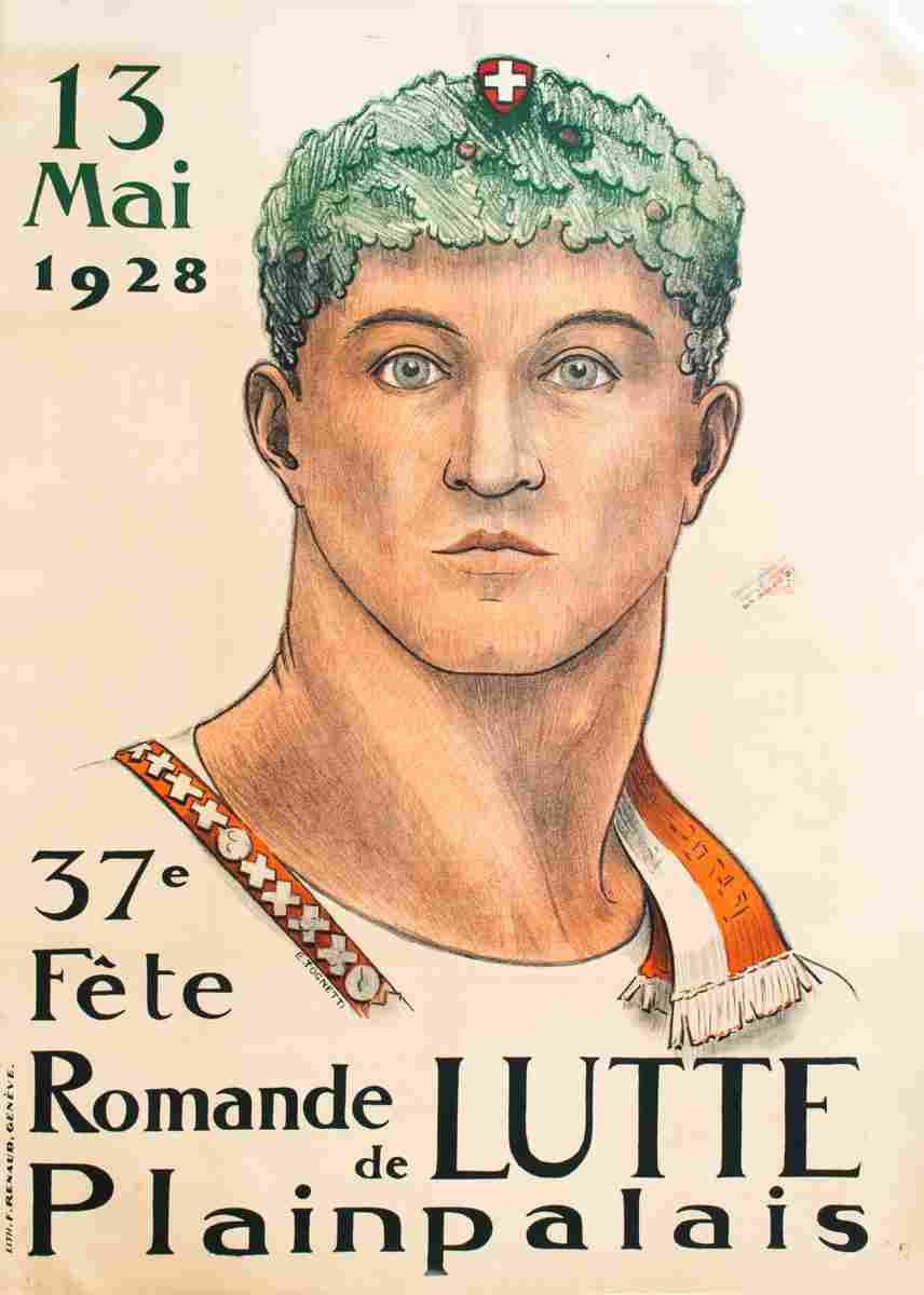 fete de lutte geneve e tognetti 1928 4 Advert A4 Photo Print