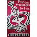 fete des vendanges neuchatel andre huguenin 1953 2 Advert A4 Photo Print