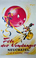 fete des vendanges neuchatel andre huguenin 1955 4 Advert A4 Photo Print
