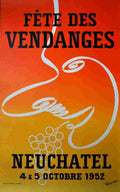 fete des vendanges neuchatel louis tinturier 1952 4 Advert A4 Photo Print