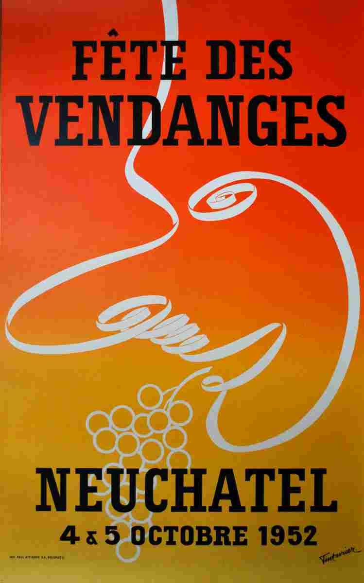 fete des vendanges neuchatel louis tinturier 1952 4 Advert A4 Photo Print