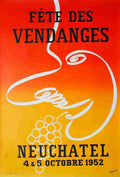 fete des vendanges neuchatel walter wehinger 1956 20 Advert A4 Photo Print