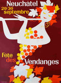 fete des vendanges neuchatel walter wehinger 1956 24 Advert A4 Photo Print