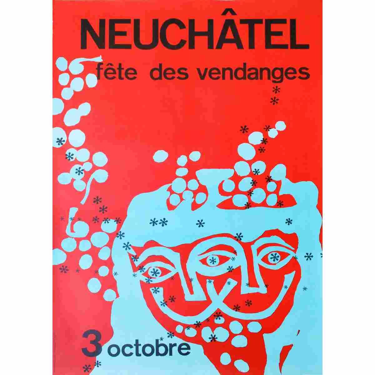 fete des vendanges neuchatel walter wehinger 1956 26 Advert A4 Photo Print