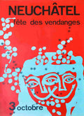 fete des vendanges neuchatel walter wehinger 1956 28 Advert A4 Photo Print
