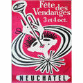 fete des vendanges neuchatel walter wehinger 1956 30 Advert A4 Photo Print