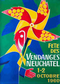 fete des vendanges neuchatel walter wehinger 1956 36 Advert A4 Photo Print