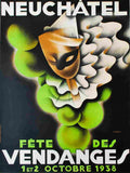 fete des vendanges neuchatel walter wehinger 1956 40 Advert A4 Photo Print